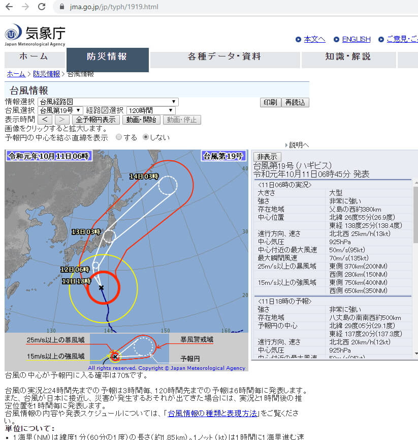 気象庁ホームページより